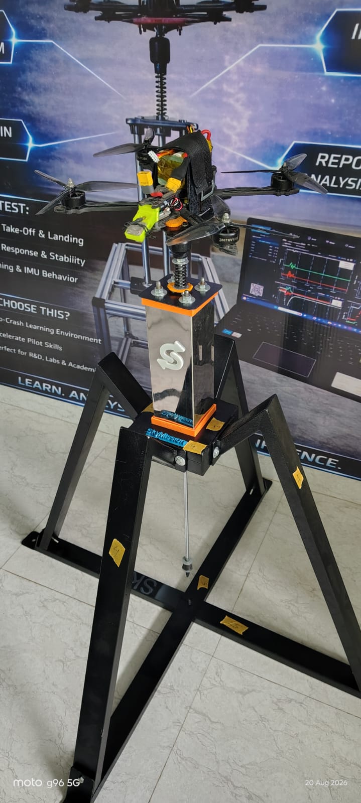 2-3 DOF_ Telescopic -DRONE Testing_Tuning &amp;amp; Learning  Rig ( Manual Model) with verticle movement
