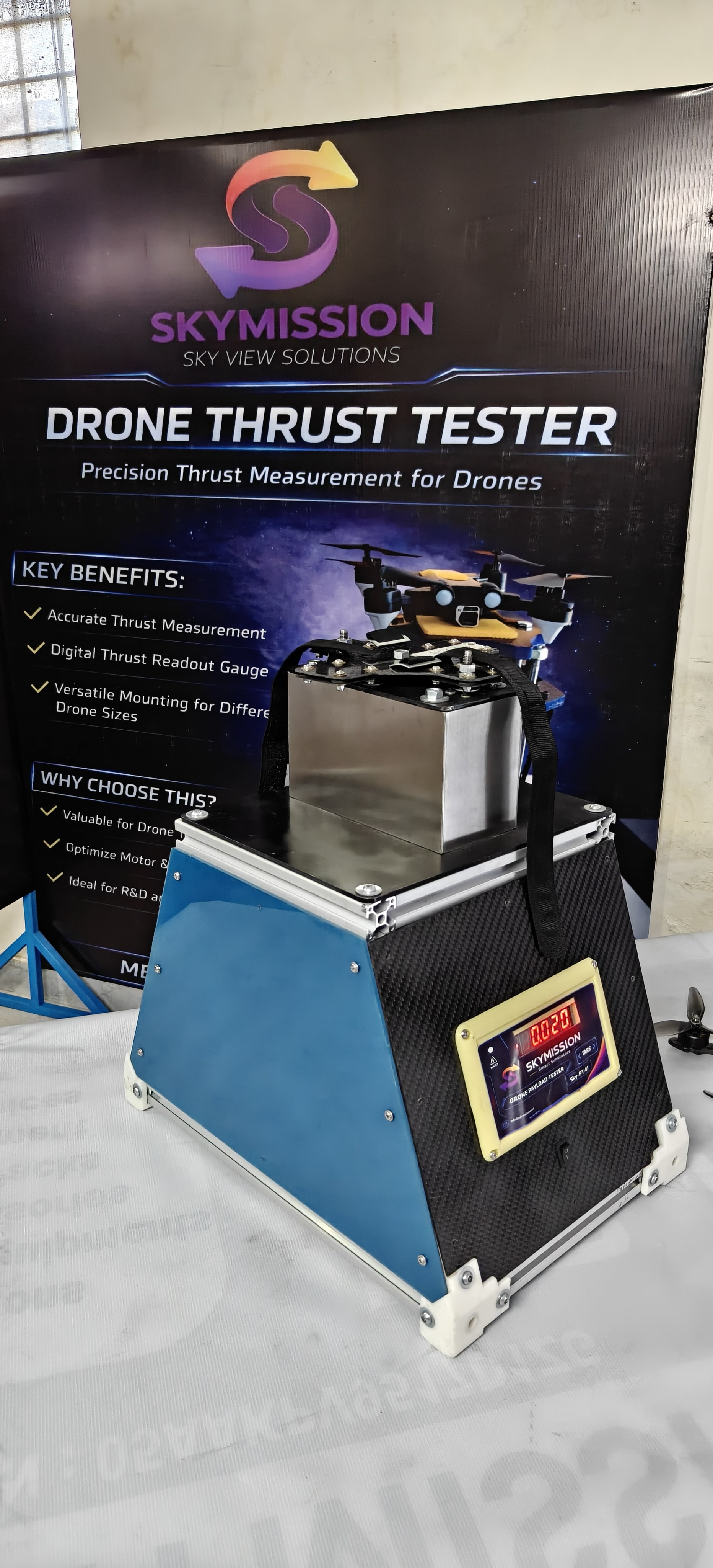 DRONE THRUST & Payload  TESTER ( SUITABLE FOR - 5-7-10-12 inched drones and FPV